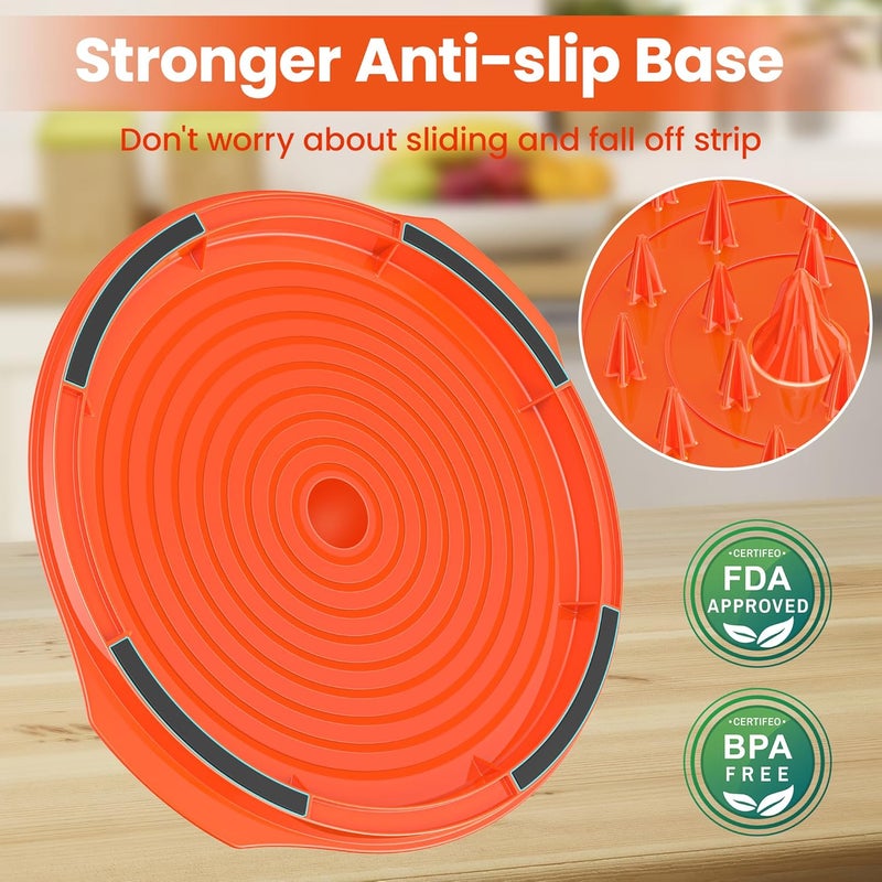 Beiyunee Chicken Shredder Tool Twist Large - 10'' Pro Meat Shredders for Chicken Breast,Visible Kitchen Gadgets Grinder Machine with Brush,Strong Anti-Slip Strip,Ergonomic Handle,BPA Free (Orange) - Image 4
