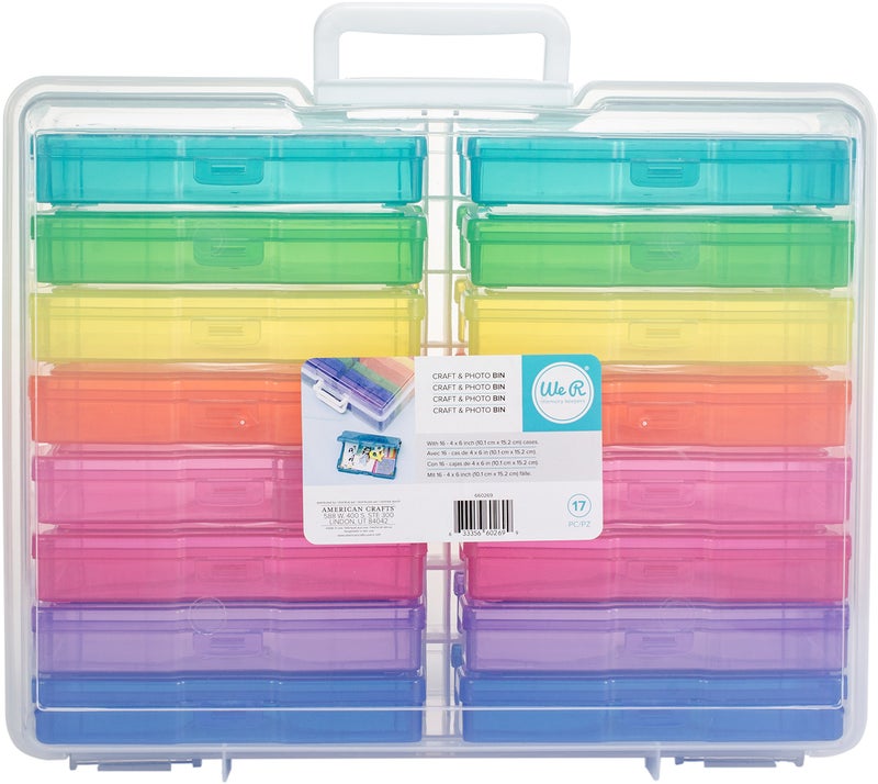 We R Craft  Photo Translucent Plastic Storage15X12X5 W16 Mini Cases