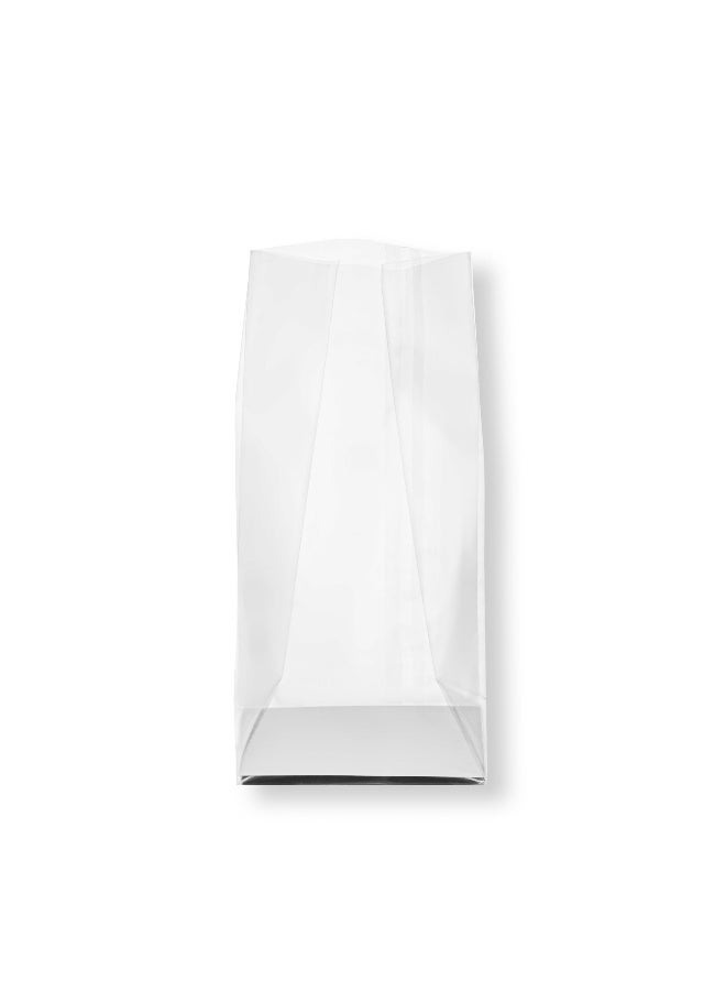Restaurantware Flat Bottom Heat Seal Sandwich Bags, Heat Sealable Food Bags - Gusset Bag with Paper Insert - Clear - 3 x 2 x 8 Inch - 100ct Box - Bag Tek - Image 2