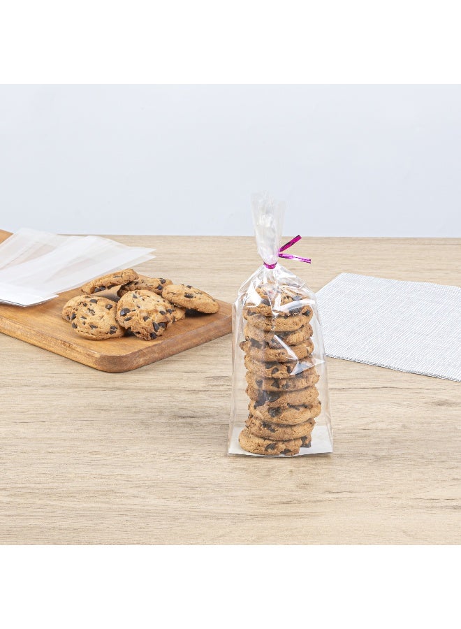 Restaurantware Flat Bottom Heat Seal Sandwich Bags, Heat Sealable Food Bags - Gusset Bag with Paper Insert - Clear - 3 x 2 x 8 Inch - 100ct Box - Bag Tek - Image 3