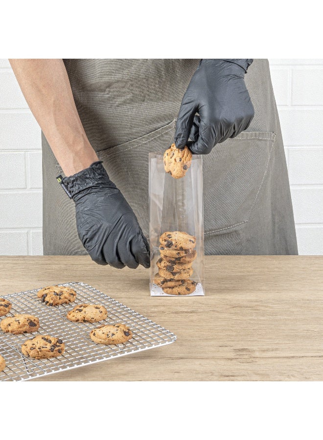 Restaurantware Flat Bottom Heat Seal Sandwich Bags, Heat Sealable Food Bags - Gusset Bag with Paper Insert - Clear - 3 x 2 x 8 Inch - 100ct Box - Bag Tek - Image 5