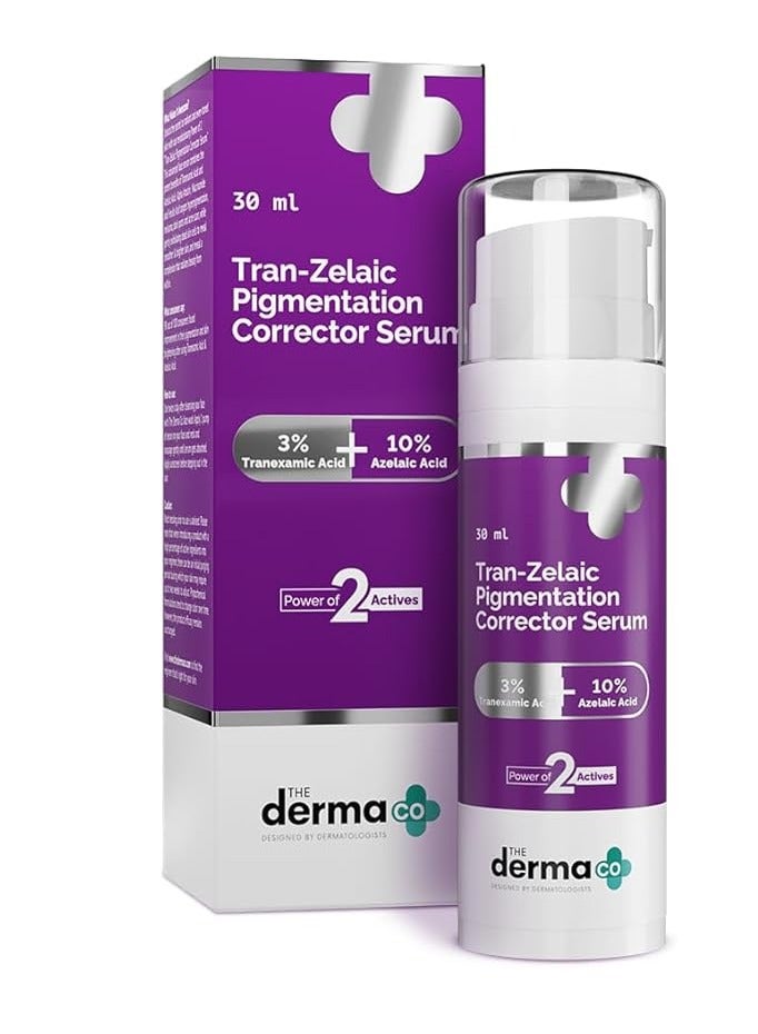 ذا ديرما كو سيروم تران-زيلايك لتصحيح التصبغات، بتركيز ٣٪ من حمض الترانيكساميك و١٠٪ من حمض الأزيلايك - ٣٠ غرامًا | يعالج فرط التصبغ والكلف | يقلل من حب الشباب وآثاره - Image 1