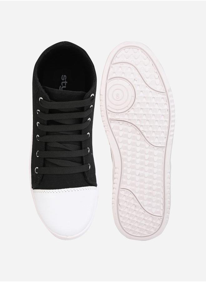 Styli - High Top Graphic Print Lace Up Sneakers - Image 1