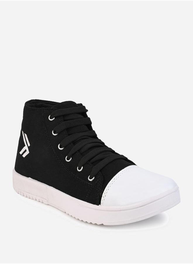 Styli - High Top Graphic Print Lace Up Sneakers - Image 1
