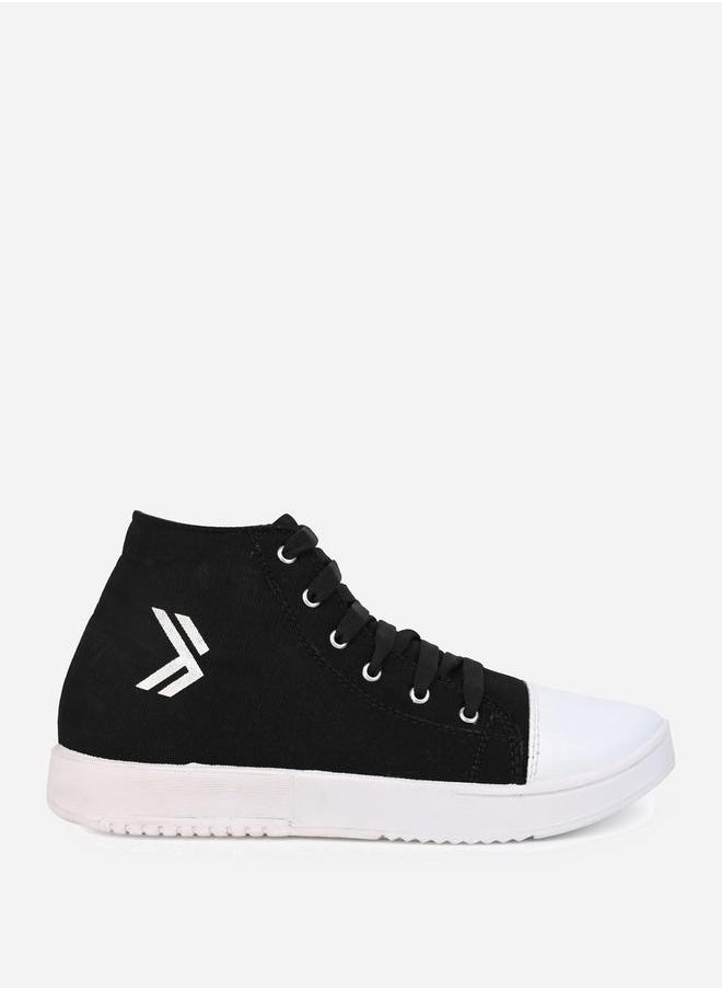 Styli - High Top Graphic Print Lace Up Sneakers - Image 1