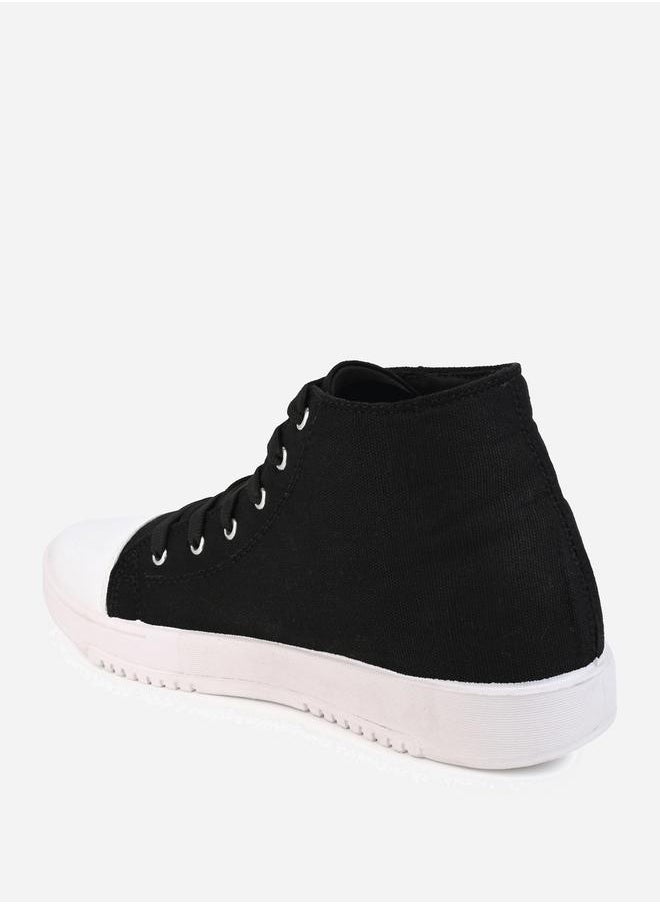 Styli - High Top Graphic Print Lace Up Sneakers - Image 1