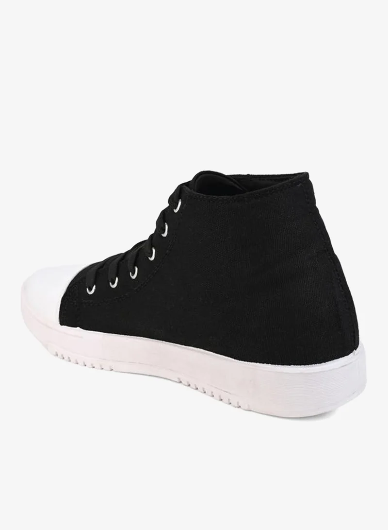 Styli High Top Graphic Print Lace Up Sneakers