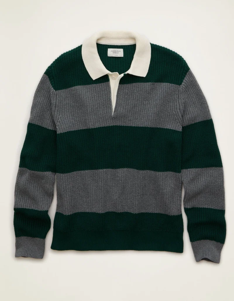 AE Shaker Stitch Rugby Polo
