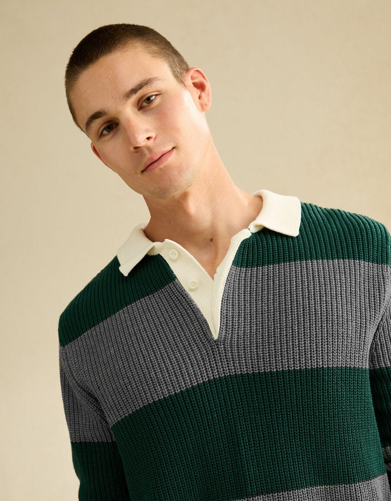 American Eagle AE Shaker Stitch Rugby Polo - Image 3