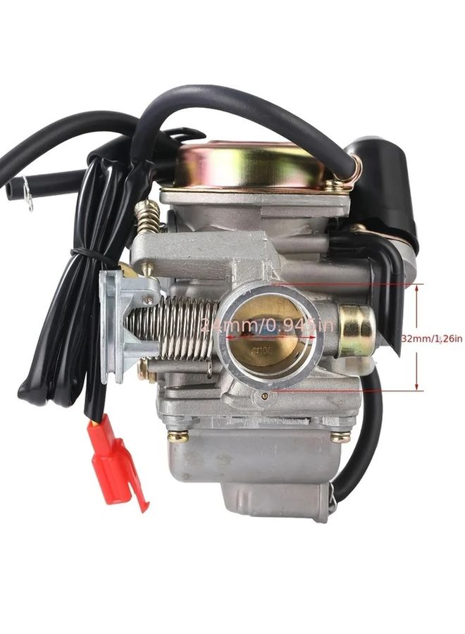 PD24J مكربن ألومنيوم مقاس 24 ملم 125cc 150cc عالي الأداء لـ GY6 عربات ATV ودراجات الطين وعربات الجولف والمستبدل لقطع دراجات الطرق الوعرة - Image 3