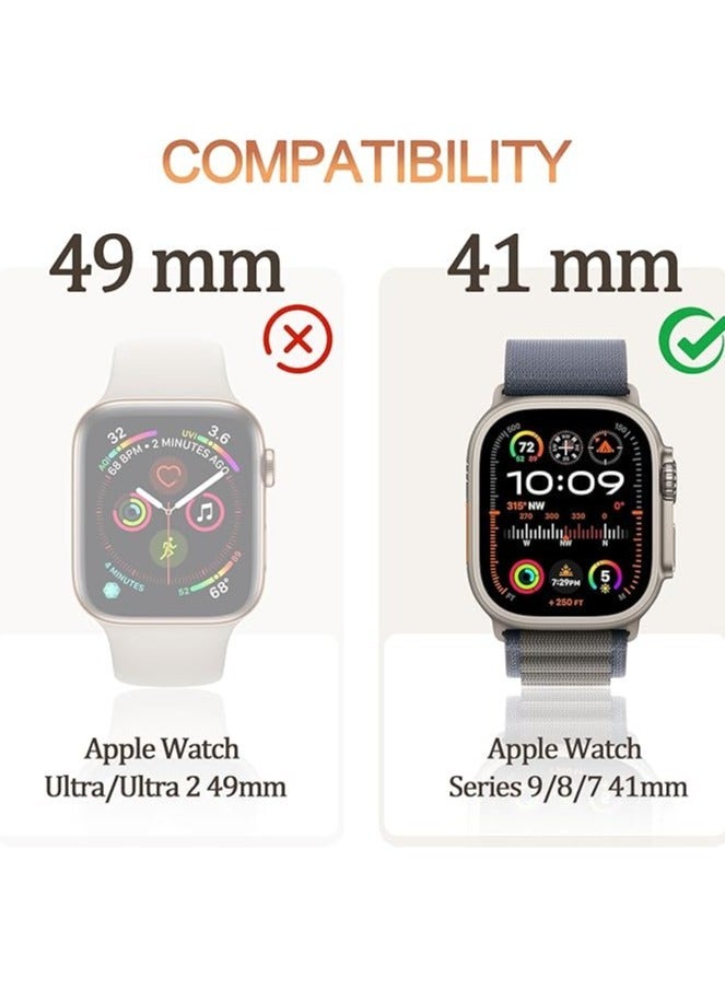 HablTech 3 Pcs Protective Case Compatible with Apple Watch Series 9/8/7 41mm Case with Tempered Film Screen Protector for iWatch Full Protective Hard PC Bumper Touch Sensitive HD Screen Cover - Image 2