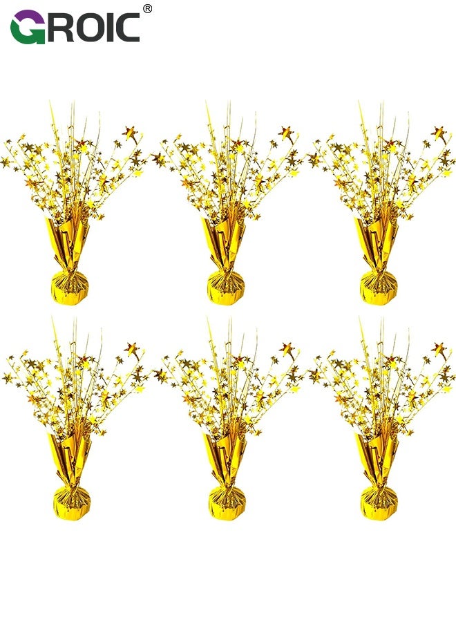 GROIC 12 Pack Metallic Foil Spray Centerpiece Star Table Decoration Burst Table Centerpieces for Birthday Wedding Anniversary Graduation Holiday Party Supplies Decor, Gold - Image 1