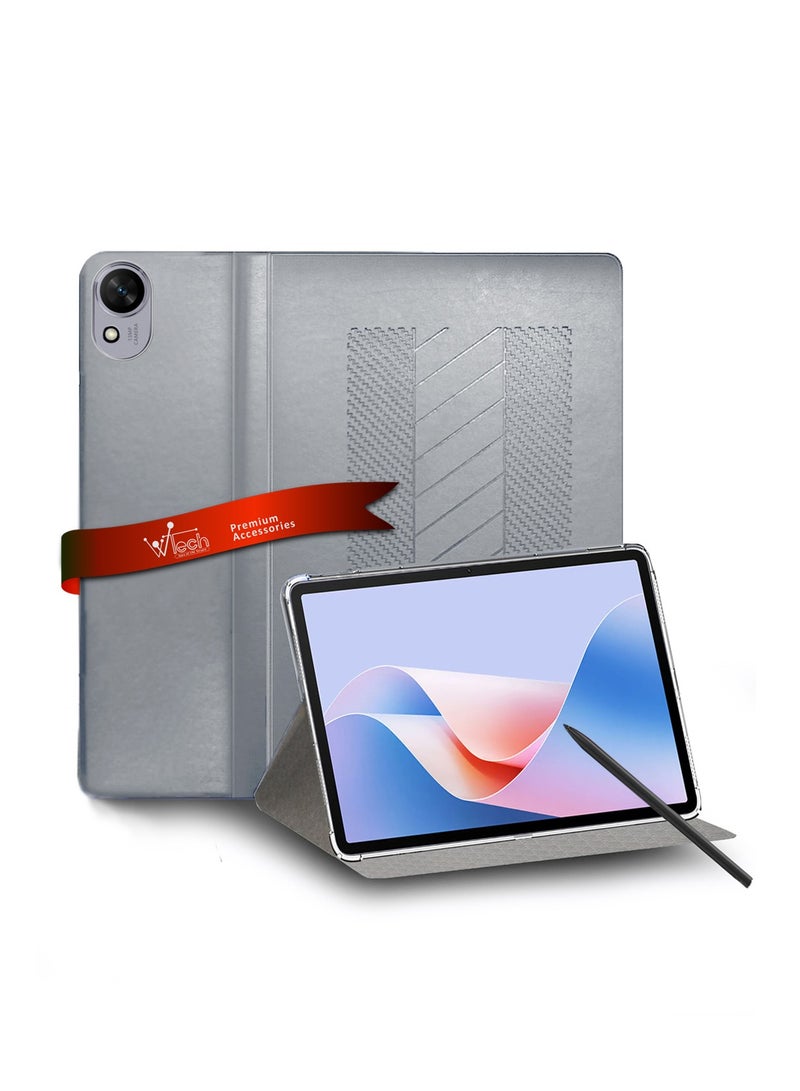 BYTER Huawei MatePad 11.5 S 2025 11.5 Inch / Honor Pad V9 2024 Classic PU Leather Trifold Stand Flip Case Cover - Grey - Image 1