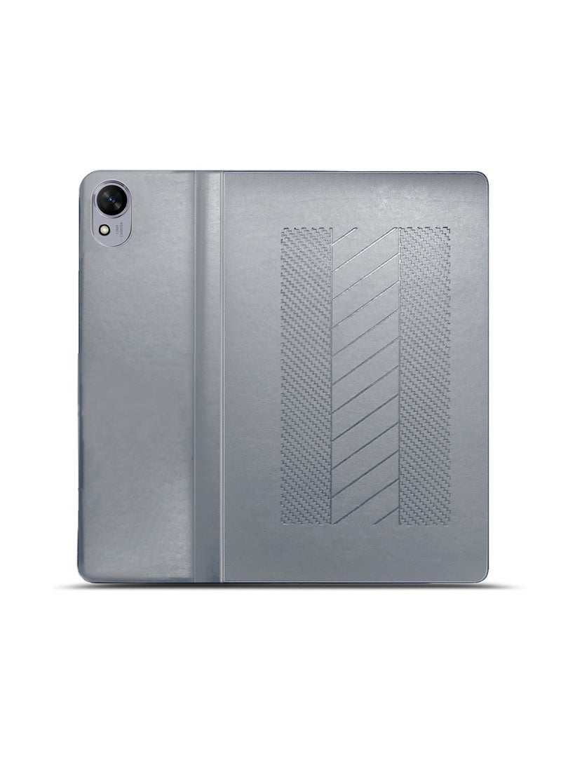 BYTER Huawei MatePad 11.5 S 2025 11.5 Inch / Honor Pad V9 2024 Classic PU Leather Trifold Stand Flip Case Cover - Grey - Image 3