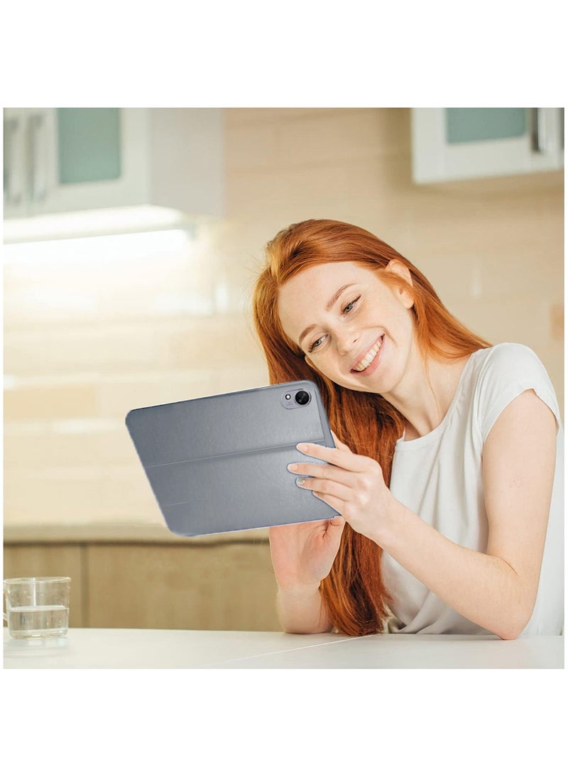 BYTER Huawei MatePad 11.5 S 2025 11.5 Inch / Honor Pad V9 2024 Classic PU Leather Trifold Stand Flip Case Cover - Grey - Image 5