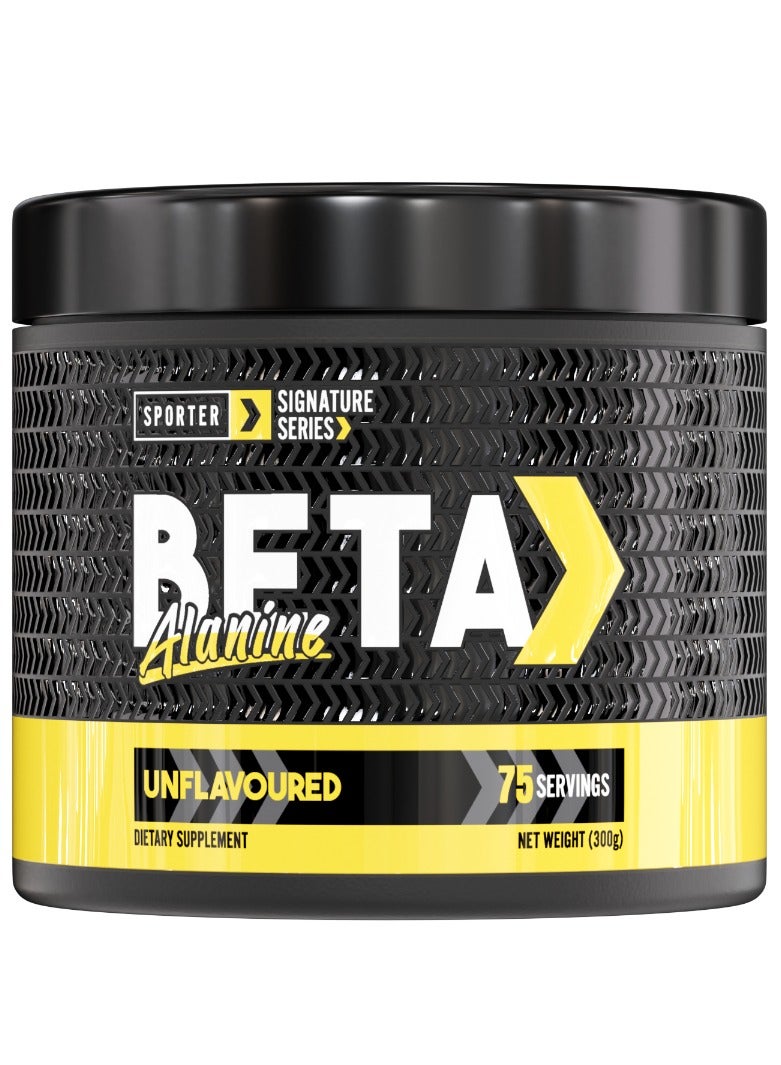SPORTER Beta-Alanine Powder, Unflavored, 300g – Pure Amino Acid for Endurance, Recovery & Workout Performance - Image 1
