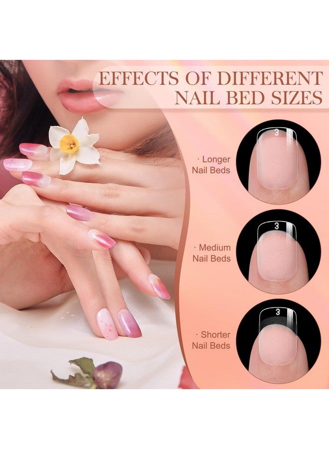 krofaue 3 Styles Short Nail Tips Kit 720Pcs Gel X Nail Tips Half Matte Coffin Nails Almond Nails Square Fake Nails Full Cover Press On Nails Extension For Soft Gel Nail Tips Set Art Diy Home Gifts - Image 3