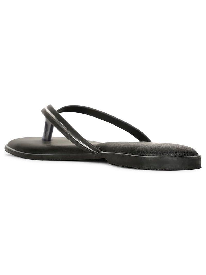 Bata Yoko Flat Thong Women's Black Flat Slippers - 6 UK (5716471) - Image 3