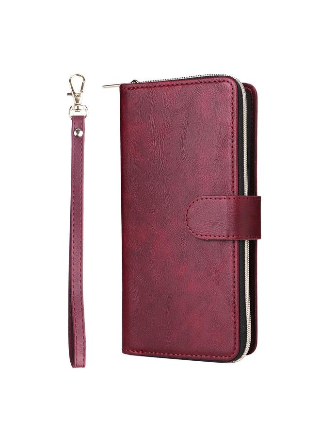 اس-توب جراب لهاتف Redmi Note 13 Pro+ - جراب محفظة جلدي مزود بـ 9 فتحات للبطاقات وسحاب - Image 2