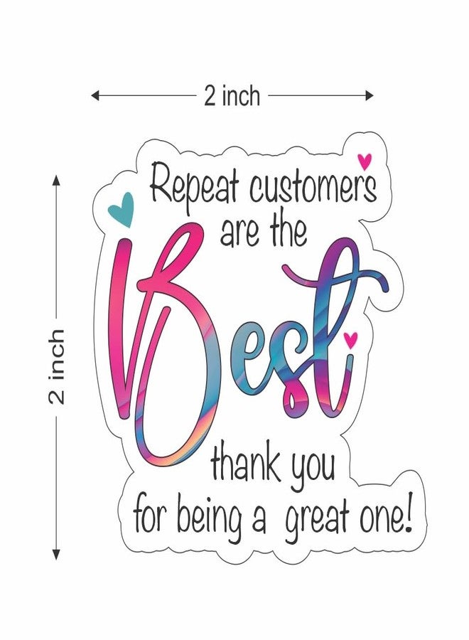 Askprints Repeat Customers are The Best Stickers, 240 Pieces, 2 x 2 inches, Pink and Purple, for Small Businesses - Image 5