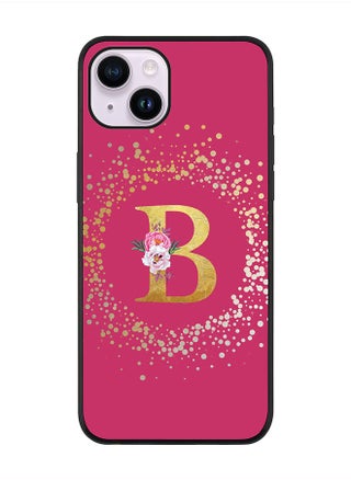 Rugged Black edge case for Apple iPhone 14 Plus, Soft Flexible Phone case Custom Monogram Initial Letter Floral Pattern Alphabet - B (Dark Pink Rose) - pzsku/ZED0DA9F94AA86C4568C2Z/45/_/1704954887/36b70827-a9cc-48d7-857c-832a109baa1d