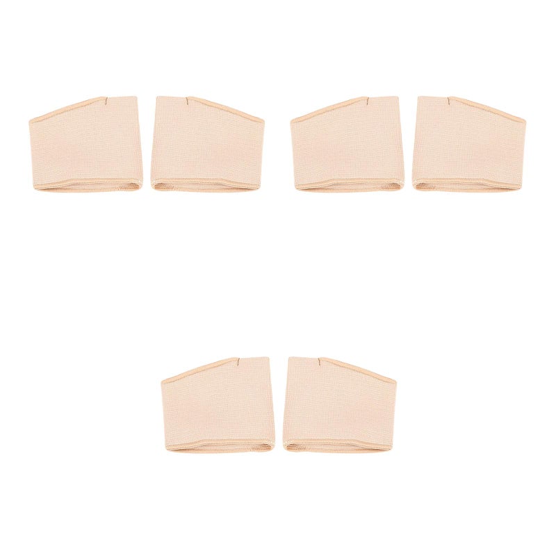 6 pcs Hallux Valgus Covers Thickened Toe Cover Foot Thumb Protective Sleeve - Size L (Skin Color) - Image 1
