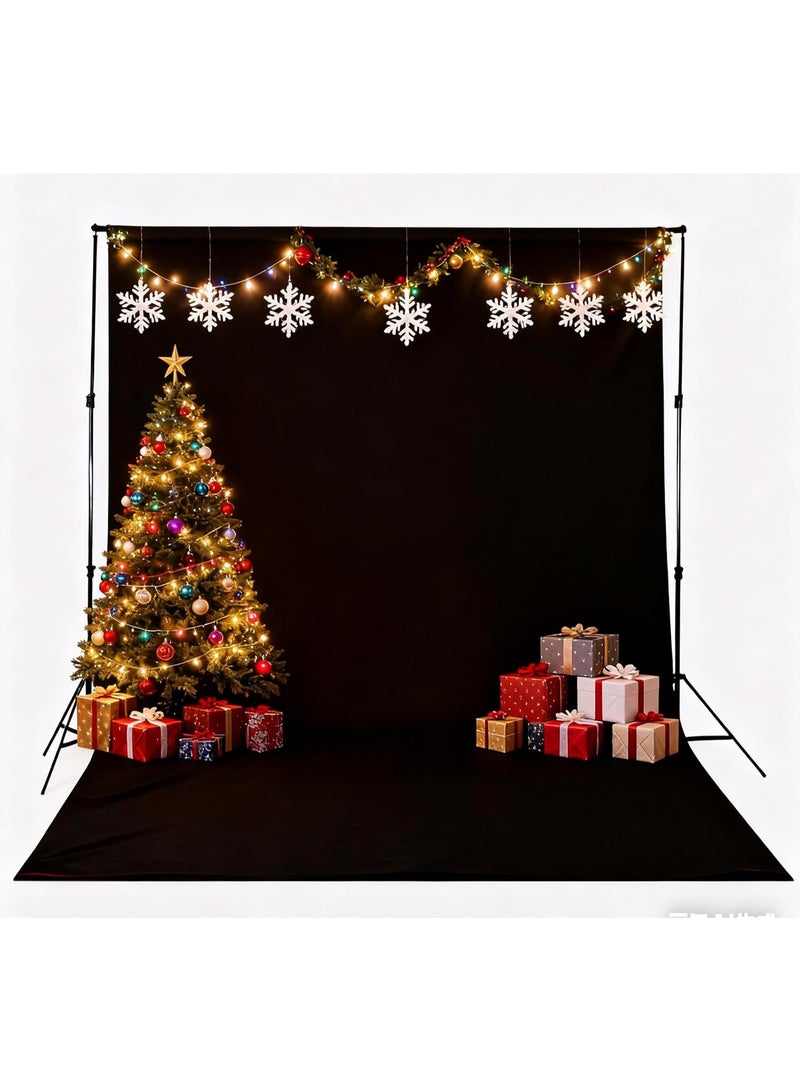 YelaJoy Black Backdrop for Photography Durable Fabric Background Photo Backdrop Video Photography Studio (5x7ft, Black) - Image 2