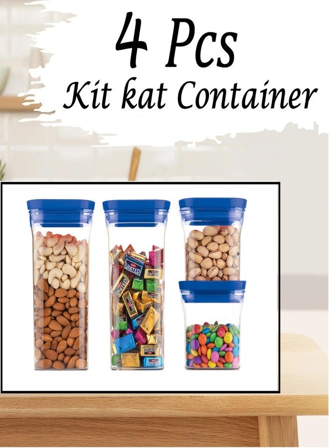 الكبريت مجموعة حاويات تخزين متعددة الألوان من سولفار | بلاستيك متين غير قابل للكسر، أغطية محكمة الإغلاق | مثالية لتخزين الطعام والمطبخ | مجموعة من 4 قطع، ألوان زاهية - Image 3