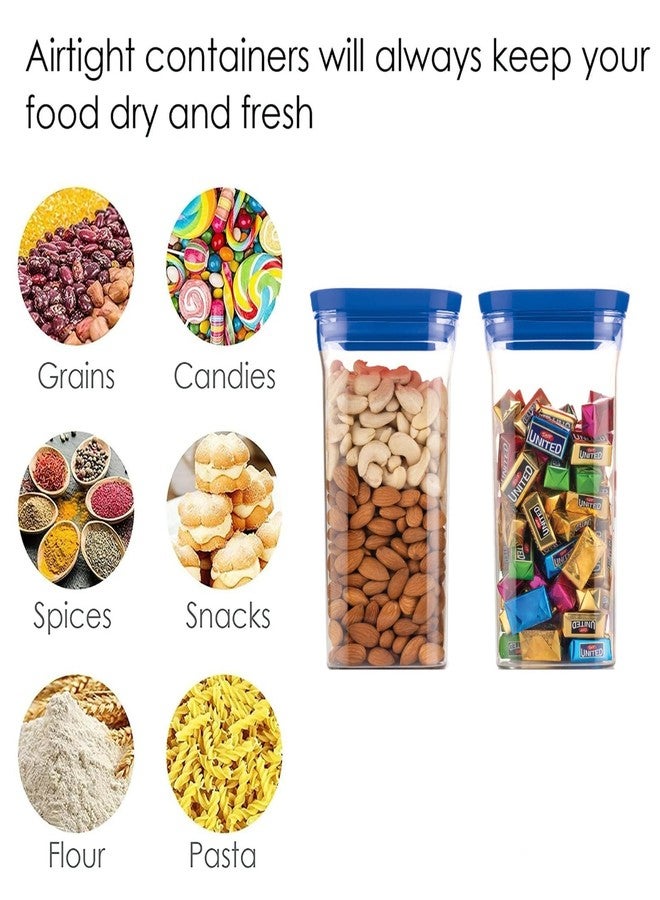 الكبريت مجموعة حاويات تخزين متعددة الألوان من سولفار | بلاستيك متين غير قابل للكسر، أغطية محكمة الإغلاق | مثالية لتخزين الطعام والمطبخ | مجموعة من 4 قطع، ألوان زاهية - Image 4