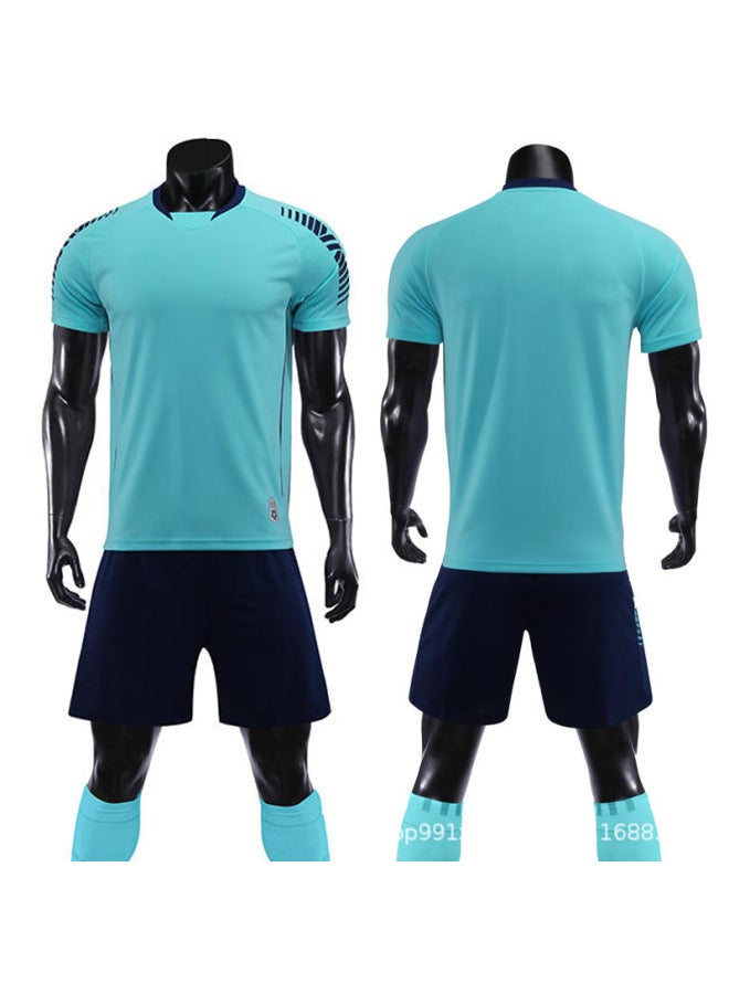 8816 Light Blue Short Sleeve Football Jersey - Image 1