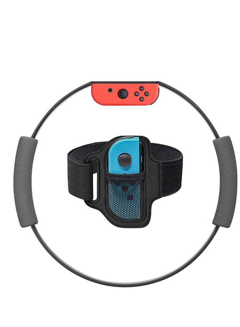 KASTWAVE 1 Leg Strap and 2 Ring-Con Grips Ring-Con Compatible with Nintendo Switch Fit Adventure Game Non-Slip Grips and Adjustable Leg Strap - Image 1