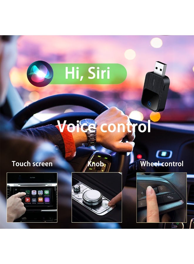 محول 2026 الجديد، نسخة مصغرة لـ CarPlay اللاسلكي، تحويل من السلكي إلى اللاسلكي للسيارات التي تدعم CarPlay/Android Auto السلكي، وضع مزدوج، تشغيل فوري (Plug&Play) مع تحديث FOTA اللاسلكي، متوافق مع Apple iPhone iOS 10+ وأجهزة Android 11 أو أحدث. - Image 4
