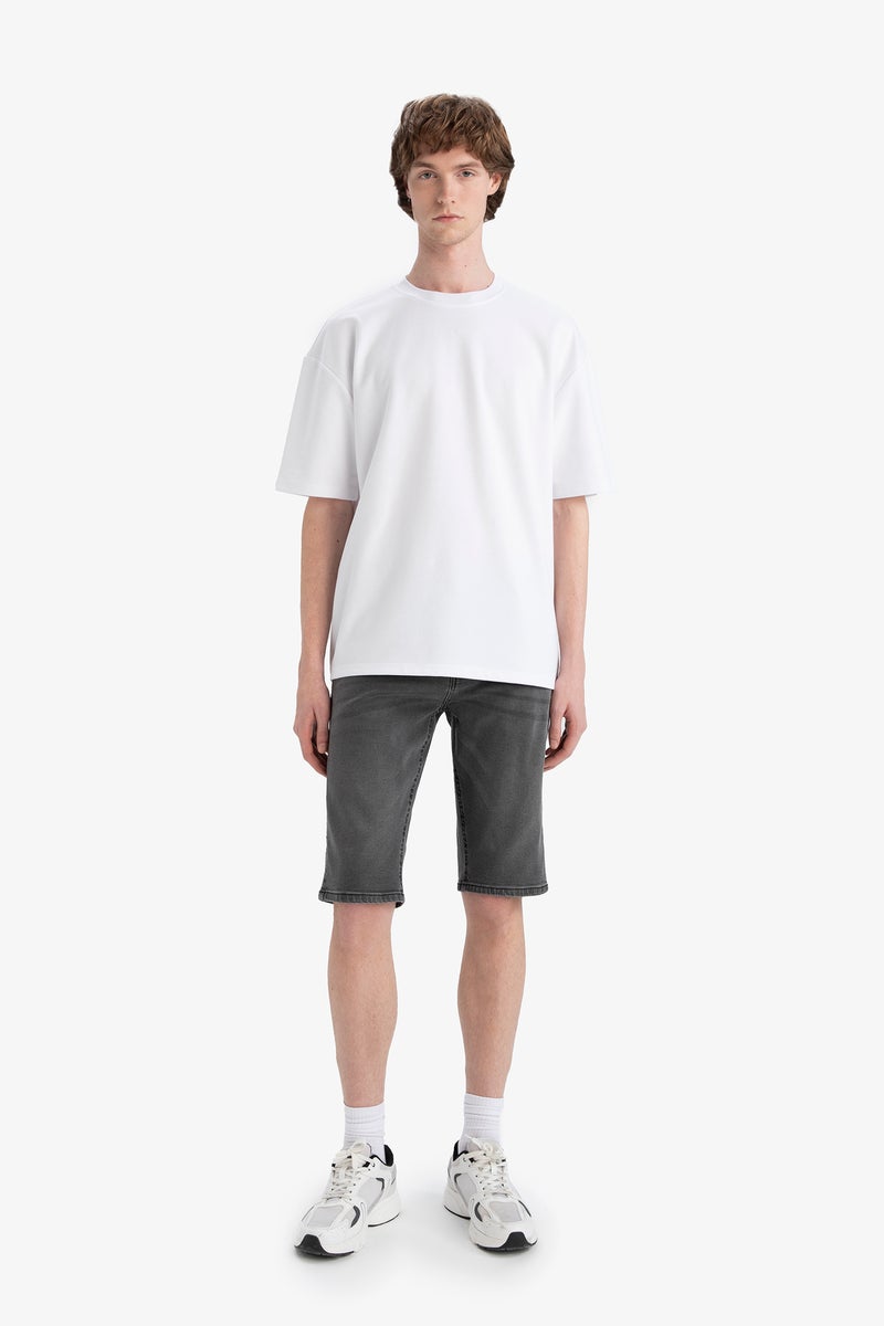DeFacto Man Regular Fit Jean Jean Bermuda - Image 4