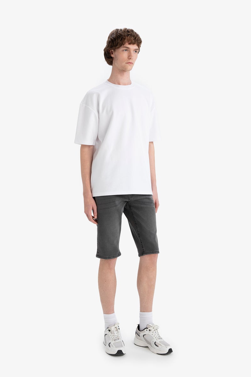 DeFacto Man Regular Fit Jean Jean Bermuda - Image 3
