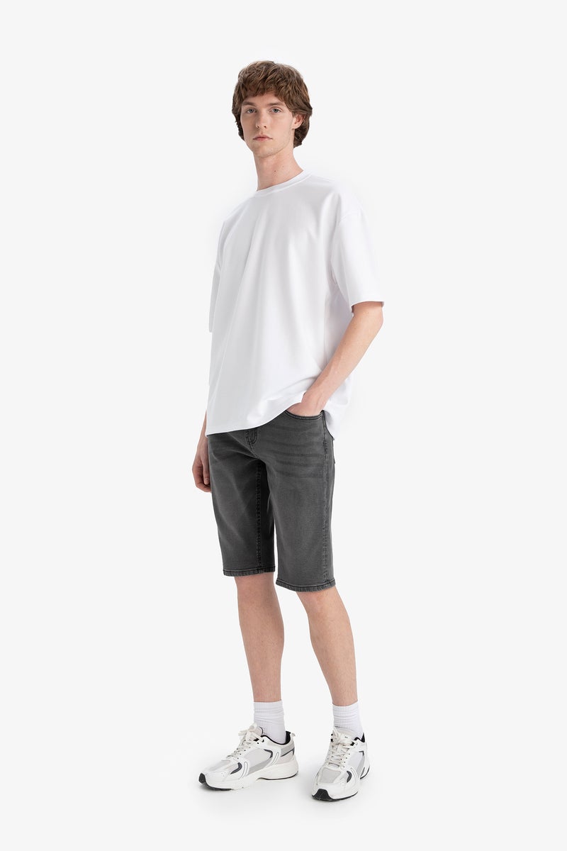 DeFacto Man Regular Fit Jean Jean Bermuda - Image 2