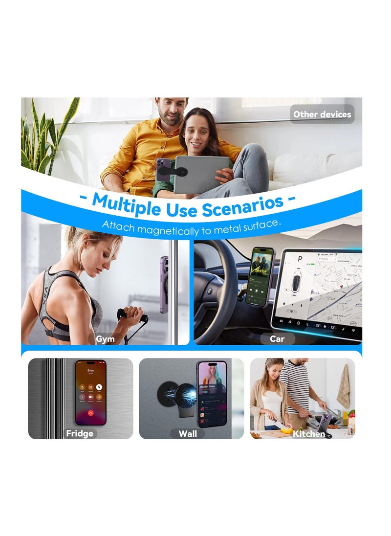 Anmi Magnetic Phone Holder for Laptop, Computer Monitor Side Mount Clip  - Image 4