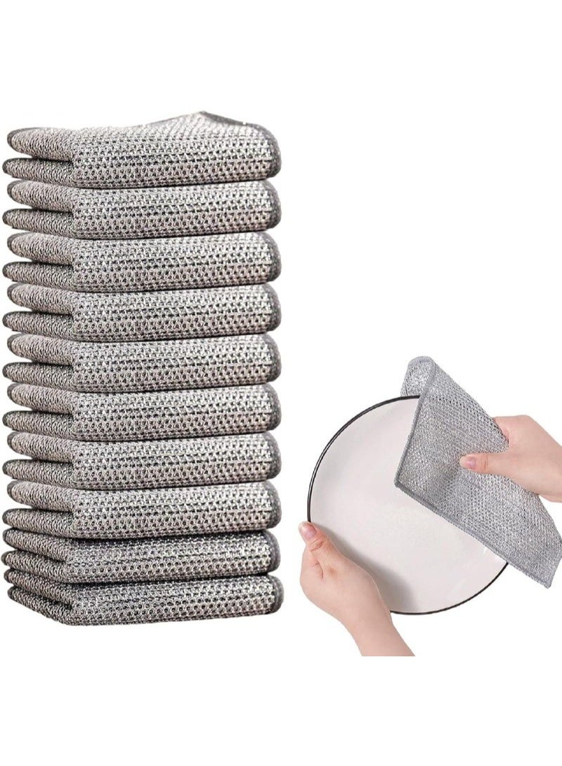 Stainless steel dishwashing cloth, 20x20 cm