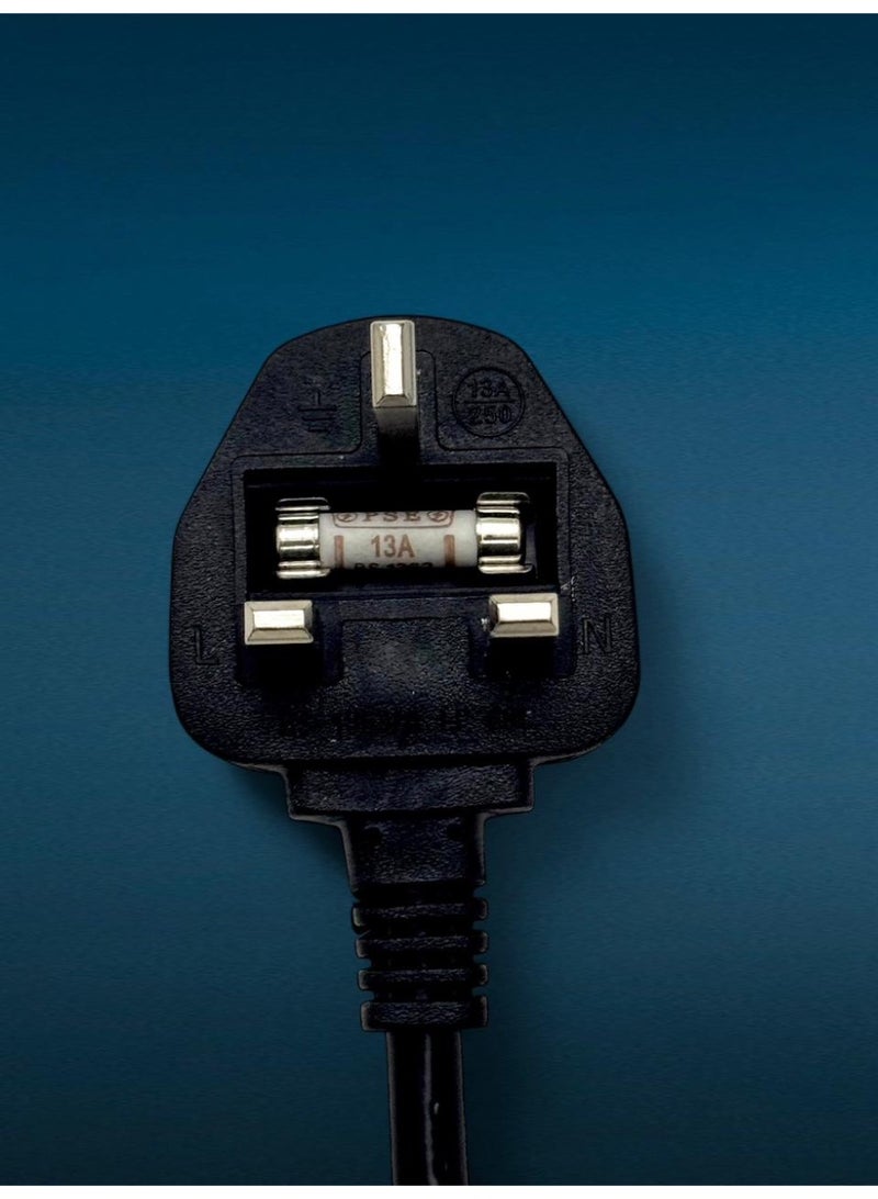 وصلة تمديد سلك باورونس 13 أمبير، 4 أسلاك، 3 أمتار، مع مفتاح لكل سلك ومنفذي USB و1 من النوع C  - Image 4