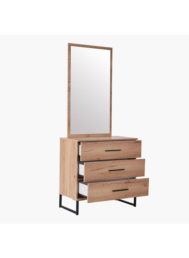 Home Box Urban 3-Drawer Young Dresser Without Mirror 39.6x78x79 cm - Image 4