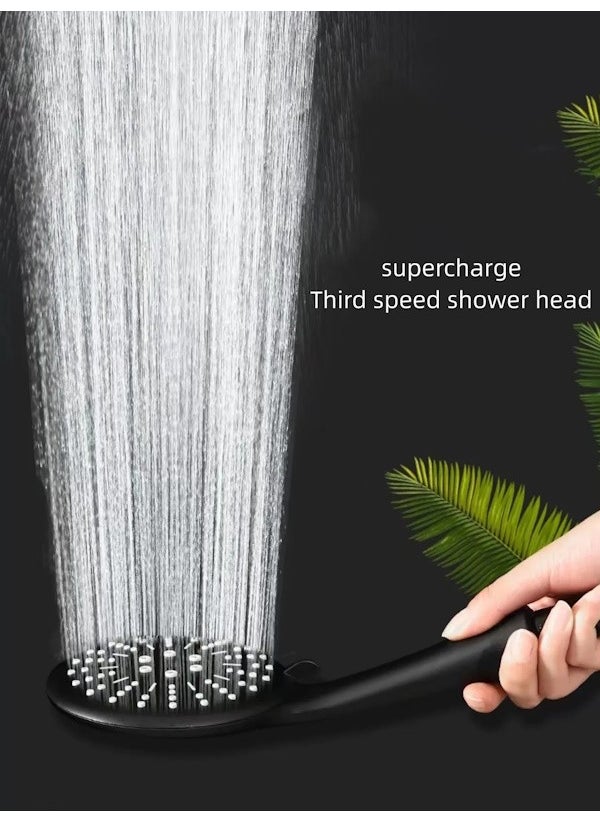 FAWER Faucet & Shower Black 3-Function Articulated Shower Set with Braided Hose - 409B3  - Image 3