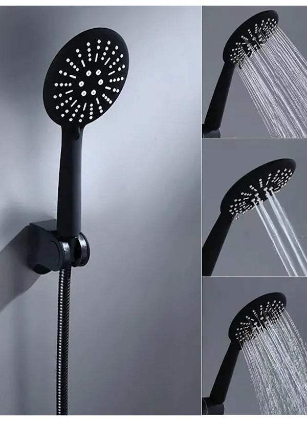 FAWER Faucet & Shower Black 3-Function Articulated Shower Set with Braided Hose - 409B3  - Image 4