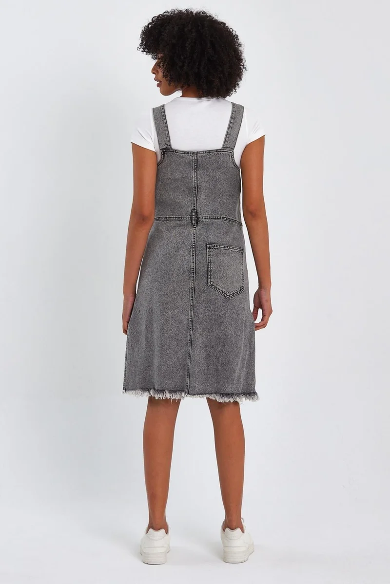 Alexander Gardi Frayed Denim Dress