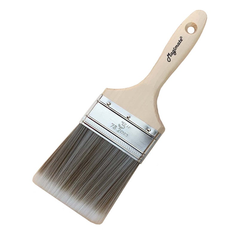 Magimate 3-Inch (76mm) Double Thick Chip Paint Brush â€“ Versatile Stain Brush Wood Handle for Furniture, Walls, Fences, and Murals â€“ Smooth Gesso, Plaster, Polyurethane, and Varnish Wide Paintbrush - Image 1
