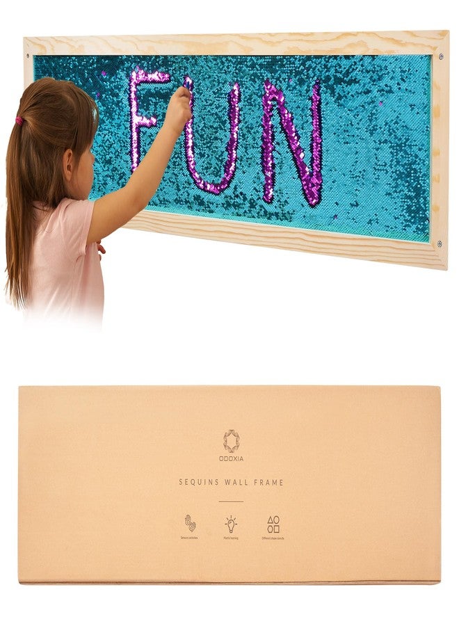ODOXIA Autism & ADHD Sensory Toy - Sequin Fabric Board with Foldable Sequins & Wall Mat - For Kids - Image 1