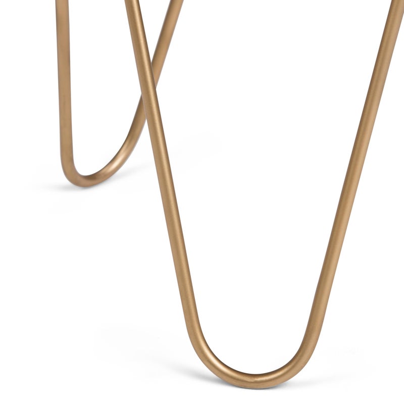 Simpli Home SIMPLIHOME Patrice Metal Table - 18 inch Wide Solid Wood and Metal Round Side Table in Natural and Gold, Mid-Century Modern Accent Table for Living Room or Bedroom with Hairpin Legs - Image 5