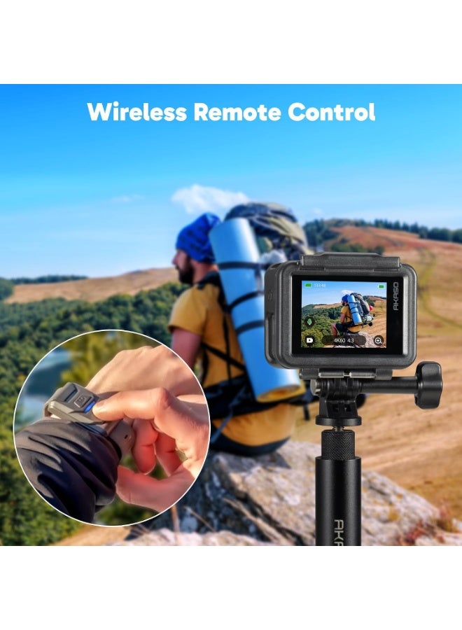 AKASO Brave 8 Lite 4K60FPS Action Camera, 48MP Photo Touch Screen Waterproof Super Wide Angle 16x Slo-mo SuperSmooth Stabilization Underwater Camera with Remote Control Helmet Accessories - Image 5