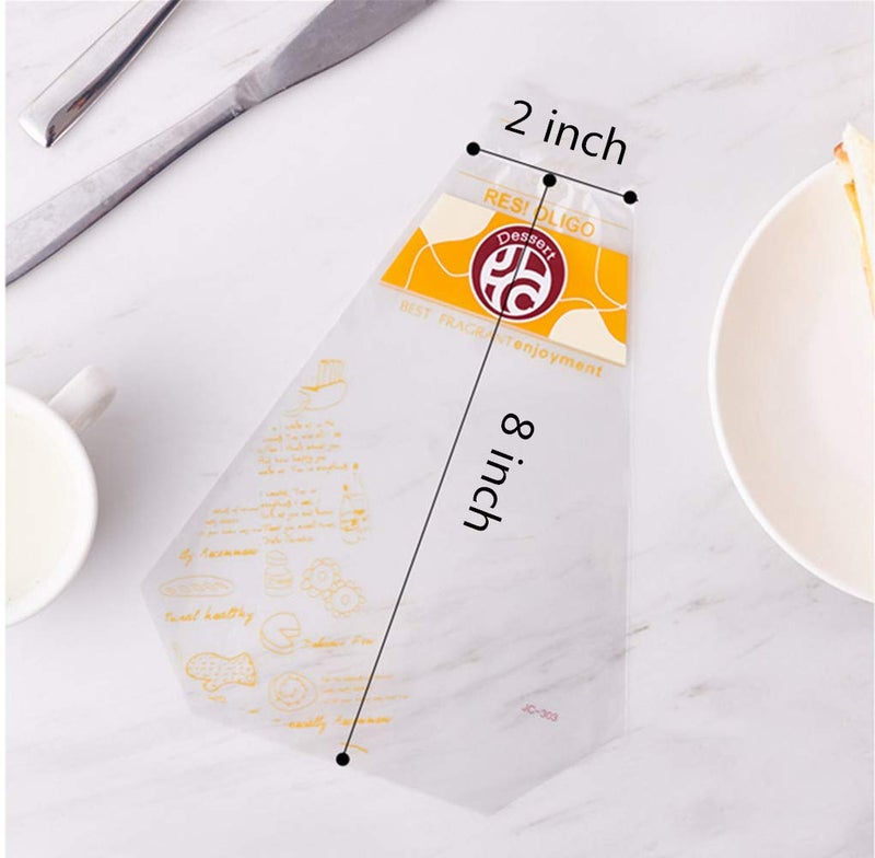 BBJ WRAPS Plastic Sandwich Bags Triangle Bakery Packaging Easy to Tear-200 Counts - Image 3