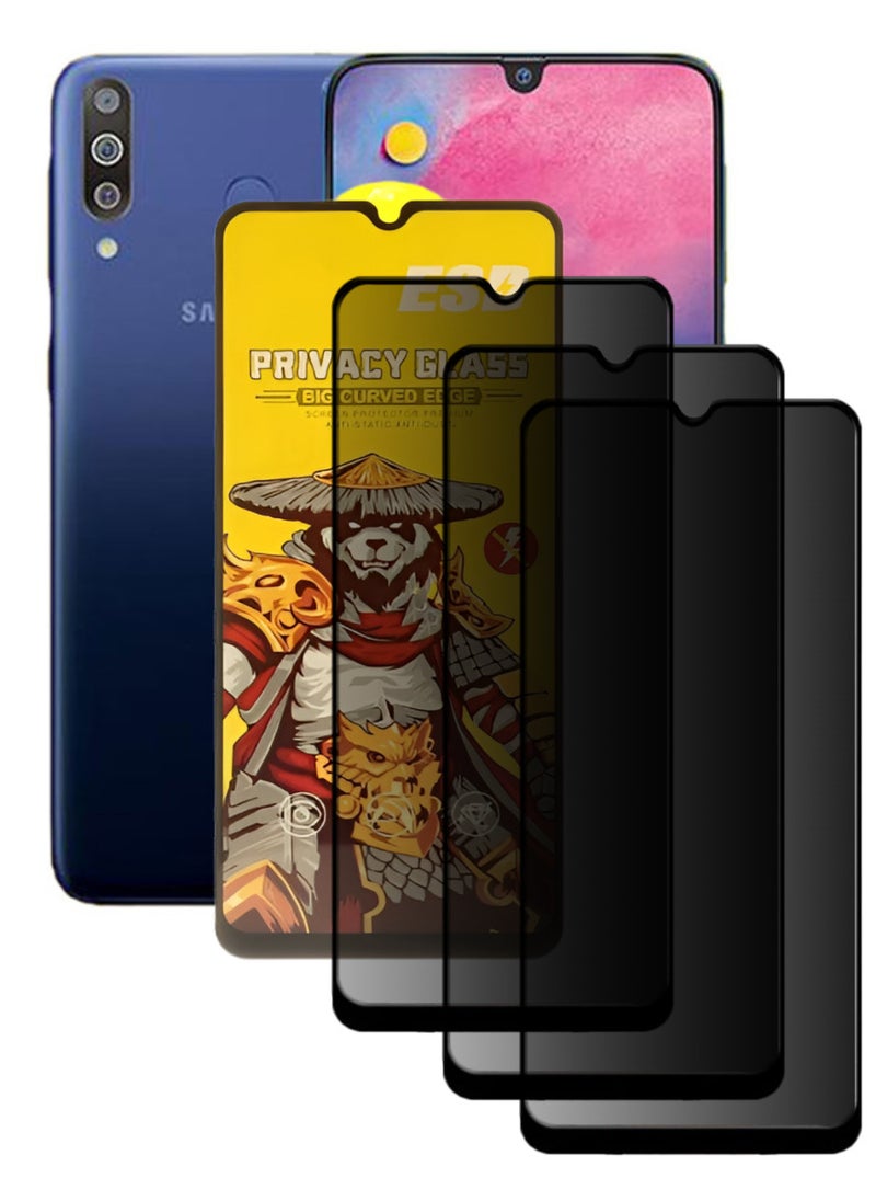ESD 3 Pieces Tempered Dustproof Privacy Glass Screen Protector Compatible For Samsung Galaxy M30 - Image 1