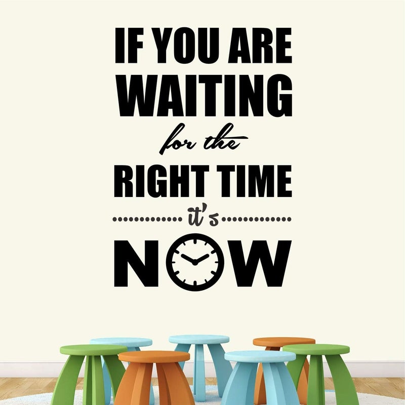 StickMe 'The Right Time Its Now- Office - Inspirational - Motivational - Quotes - Wall Sticker' - Image 2