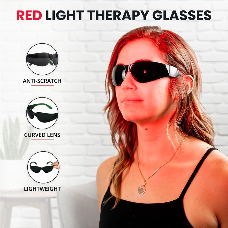 Mito Red Light - Red Light Glasses - Eye Protection for Red Light Therapy (600nm-900nm) - Red Light Therapy Goggles - IR5 Extra Dark - Image 2